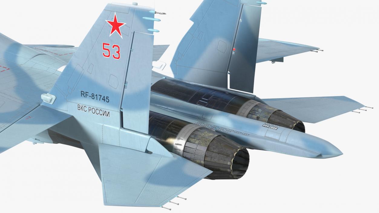 Su-30 Jet Fighter in Flight 3D