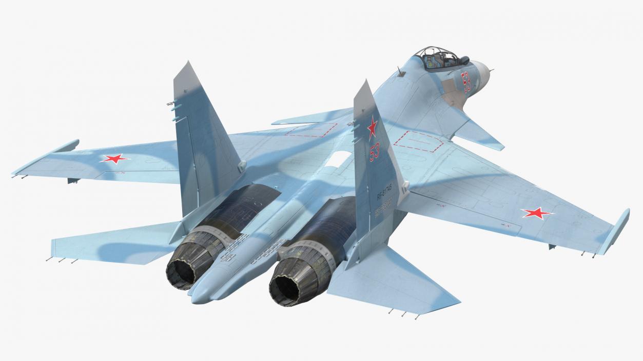 Su-30 Jet Fighter in Flight 3D