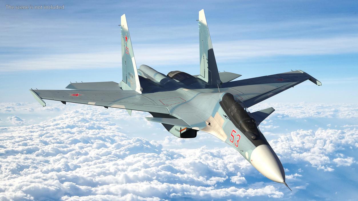 Su-30 Jet Fighter in Flight 3D