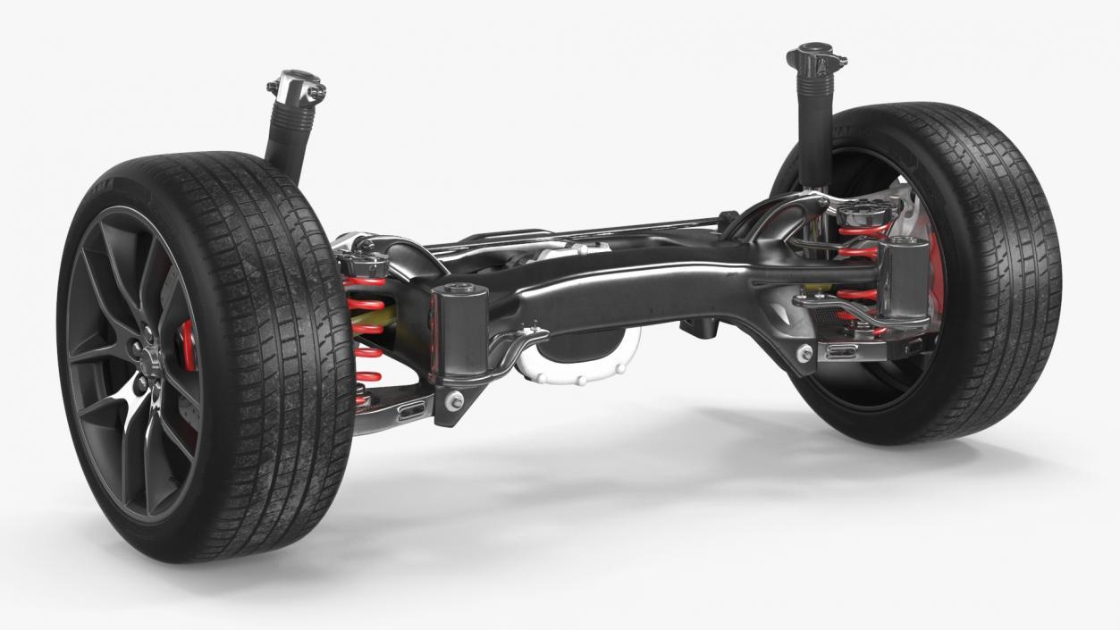 3D model Sports Car Back Suspension Assembly