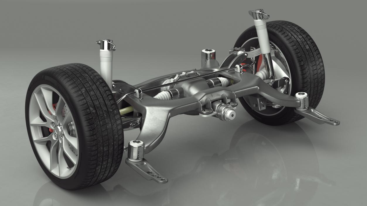 3D model Sports Car Back Suspension Assembly