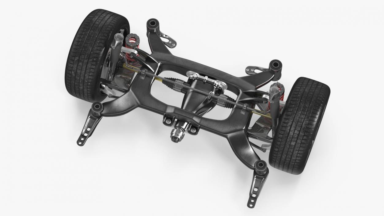 3D model Sports Car Back Suspension Assembly