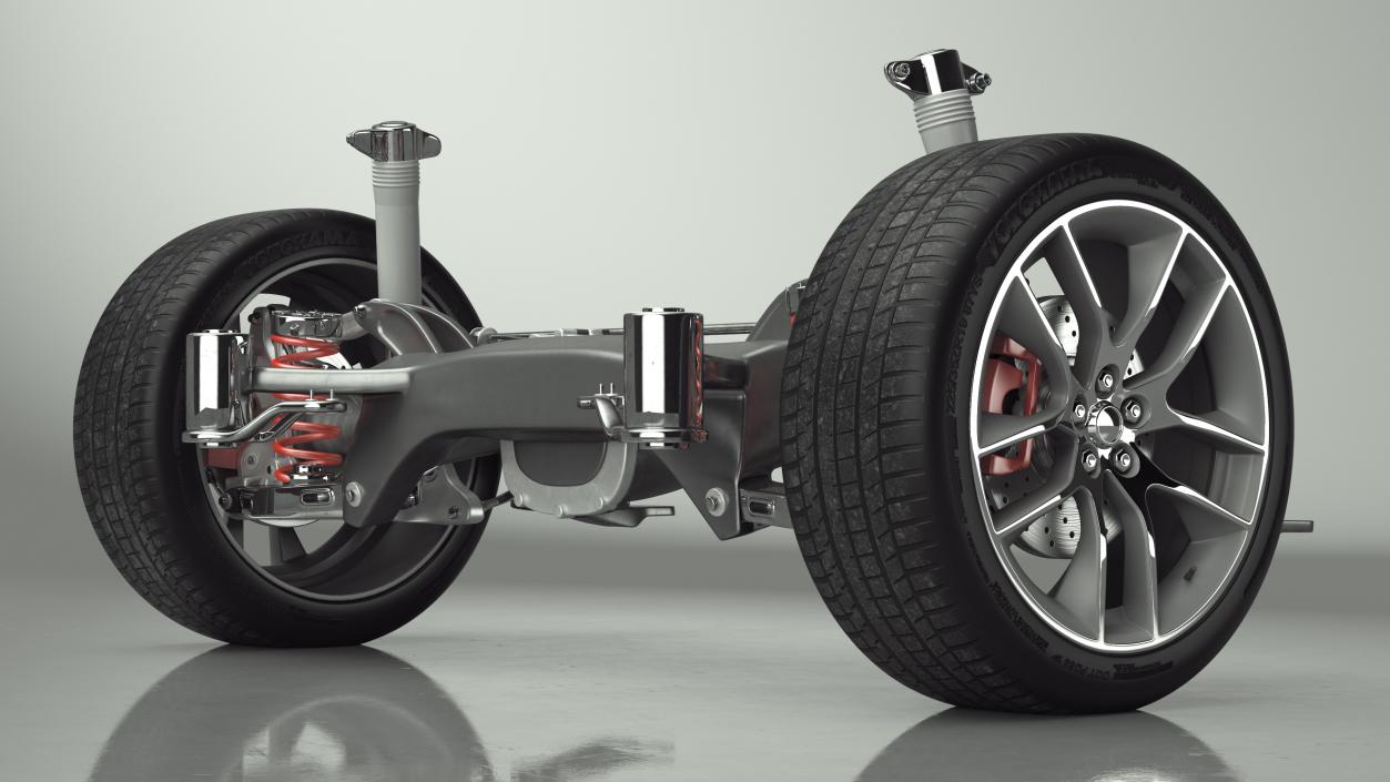 3D model Sports Car Back Suspension Assembly