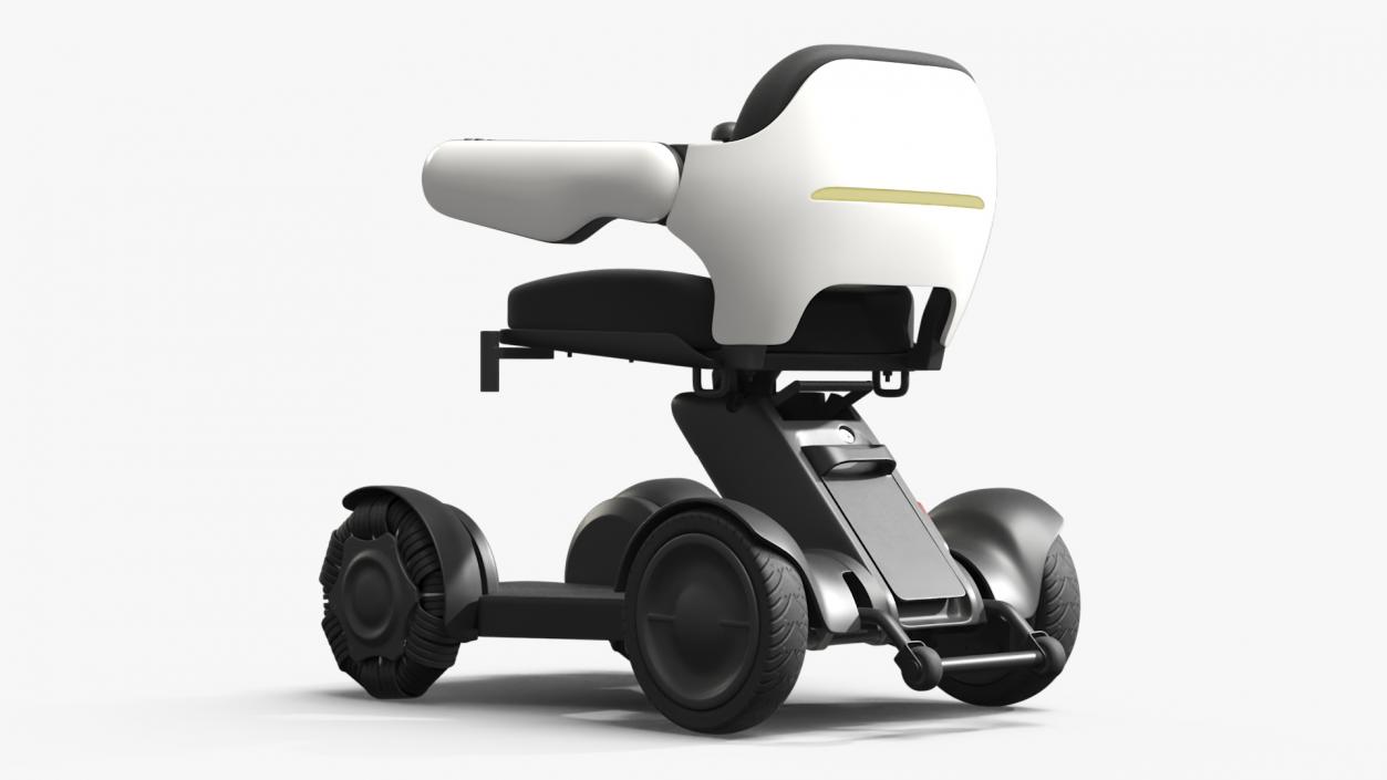 3D Mobility Scooter and Afro American Man model