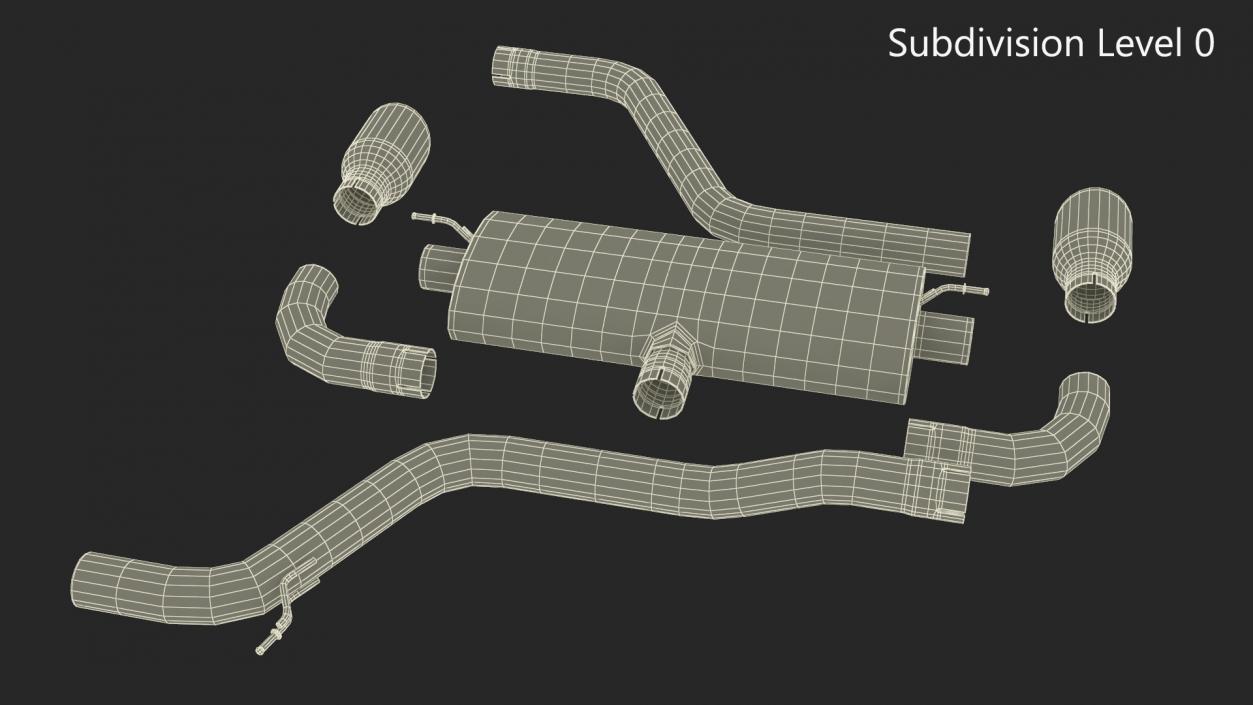 Car Exhaust System Parts 3D model