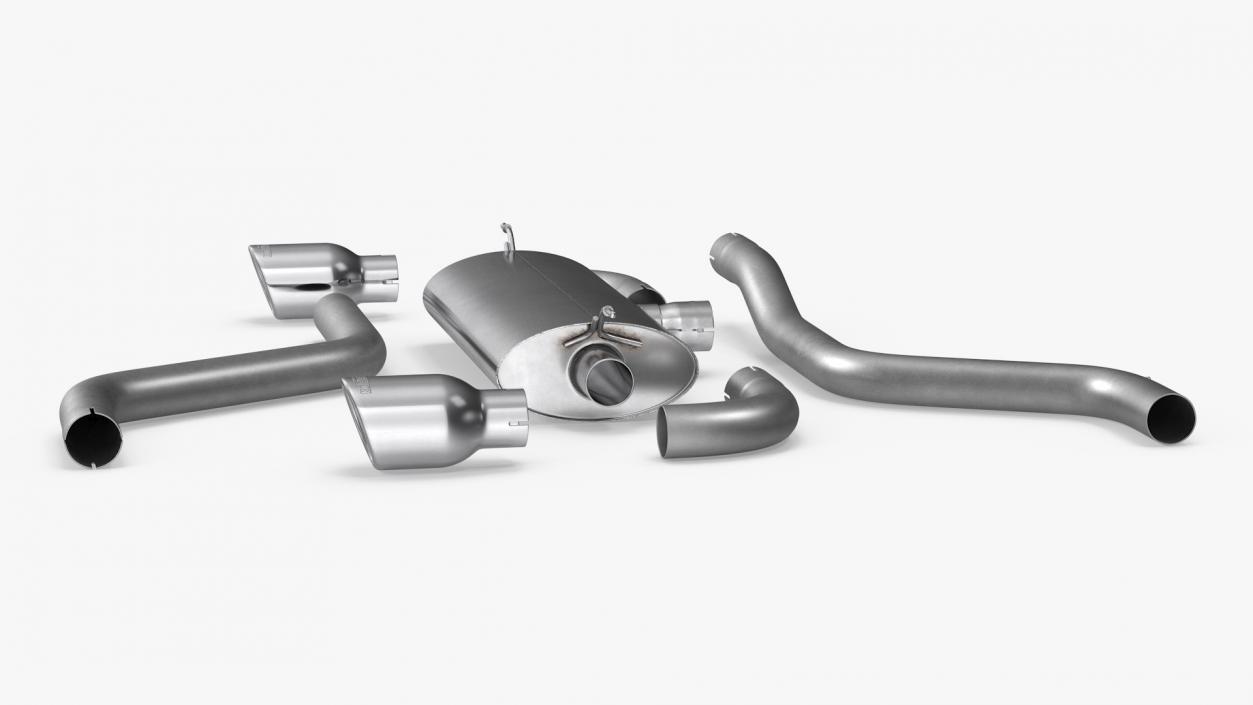 Car Exhaust System Parts 3D model