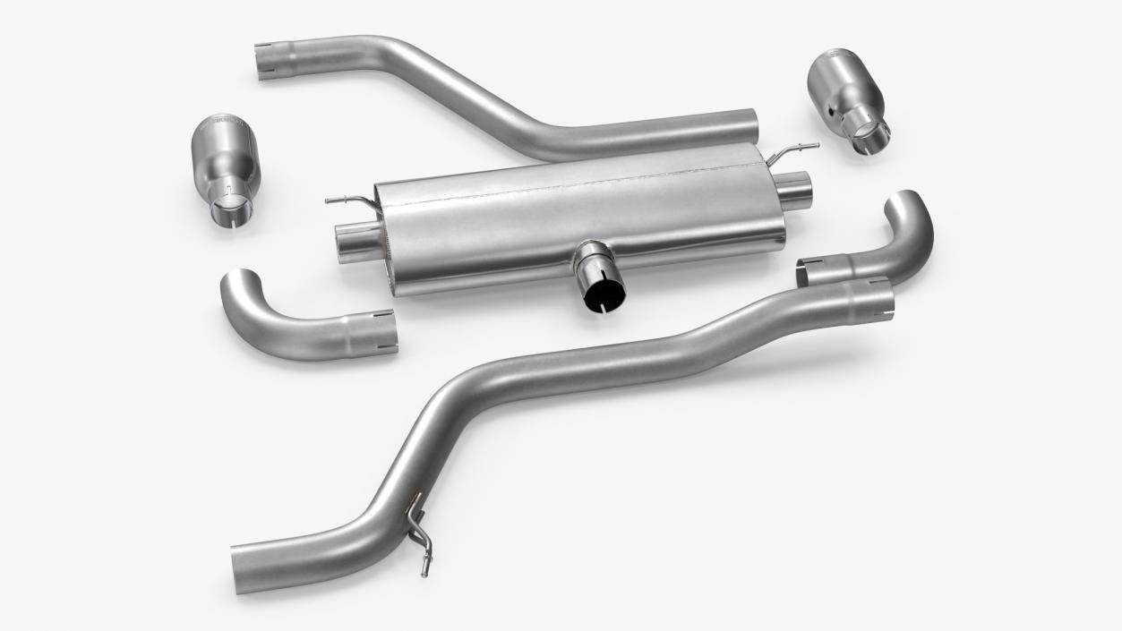 Car Exhaust System Parts 3D model