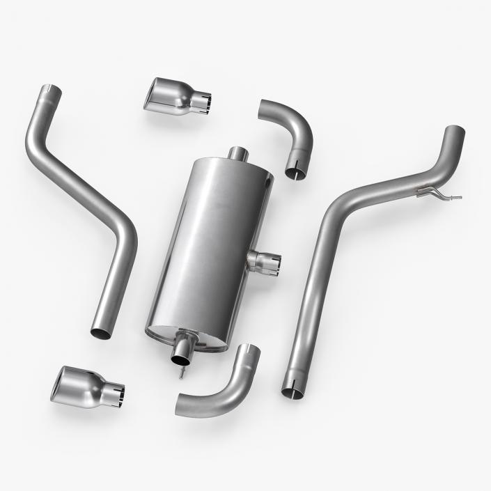 Car Exhaust System Parts 3D model