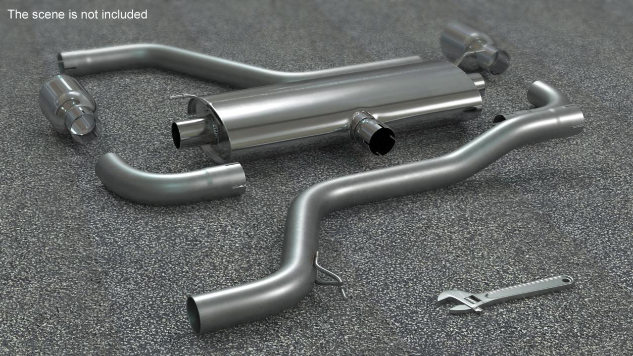 Car Exhaust System Parts 3D model