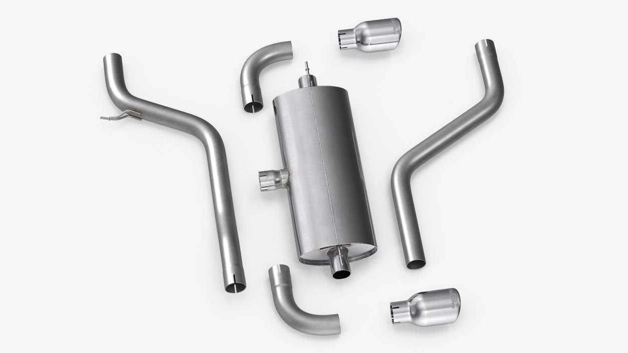 Car Exhaust System Parts 3D model