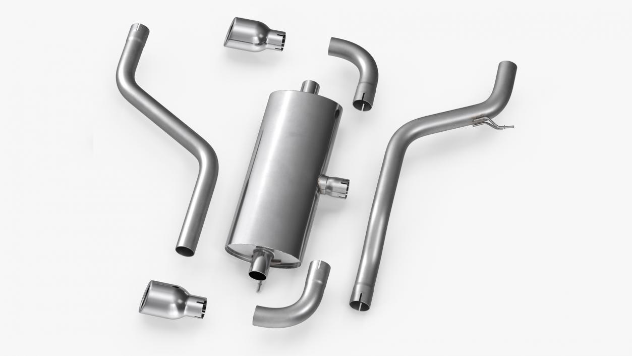 Car Exhaust System Parts 3D model