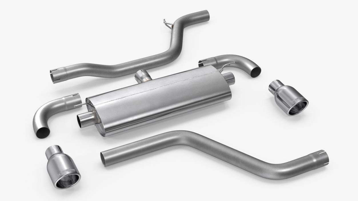 Car Exhaust System Parts 3D model