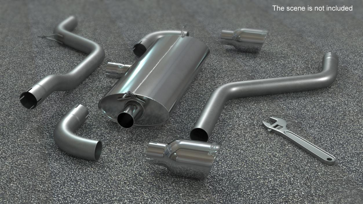 Car Exhaust System Parts 3D model