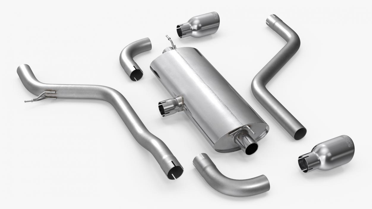 Car Exhaust System Parts 3D model