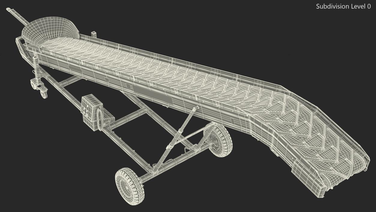 3D Agriculture Conveyor Belt System Dusty model