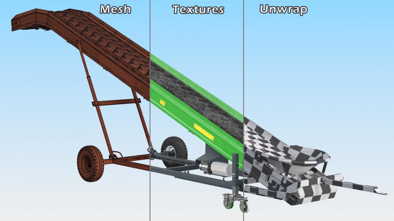 3D Agriculture Conveyor Belt System Dusty model