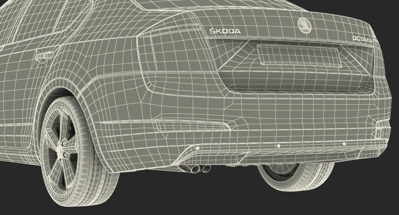 3D model Skoda Octavia 2016 Rigged