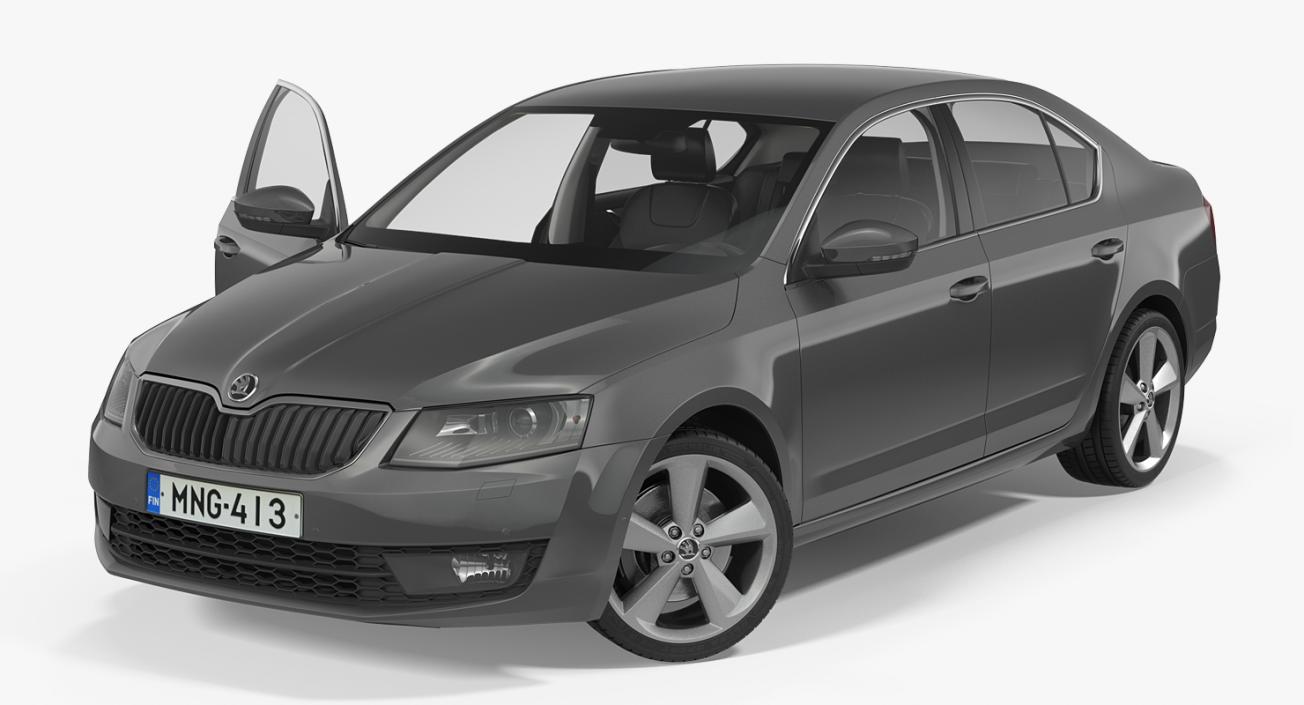 3D model Skoda Octavia 2016 Rigged