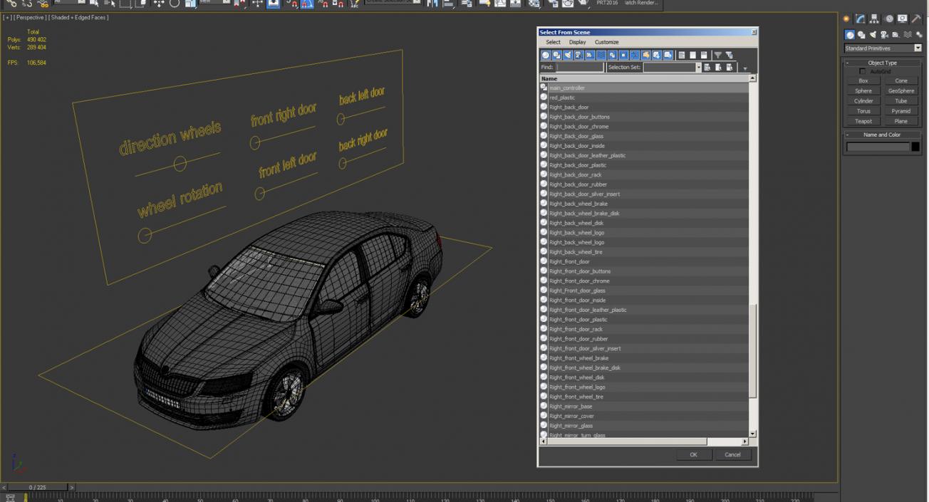 3D model Skoda Octavia 2016 Rigged