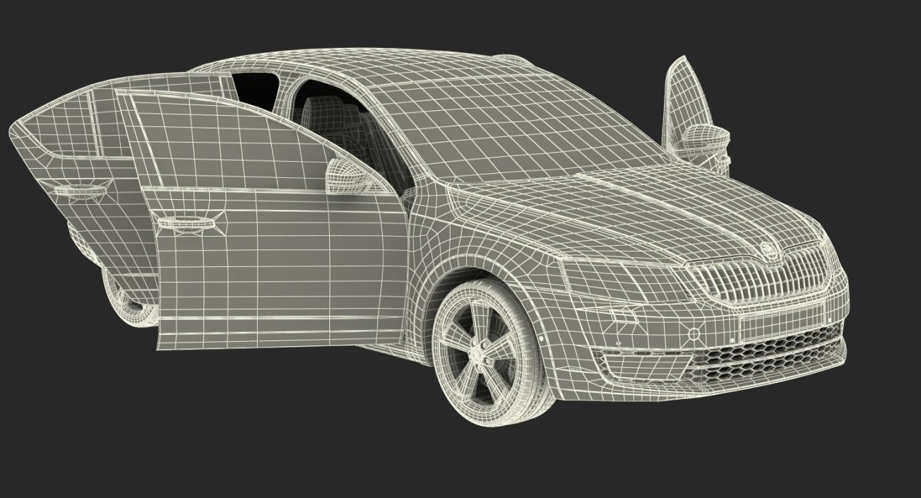 3D model Skoda Octavia 2016 Rigged