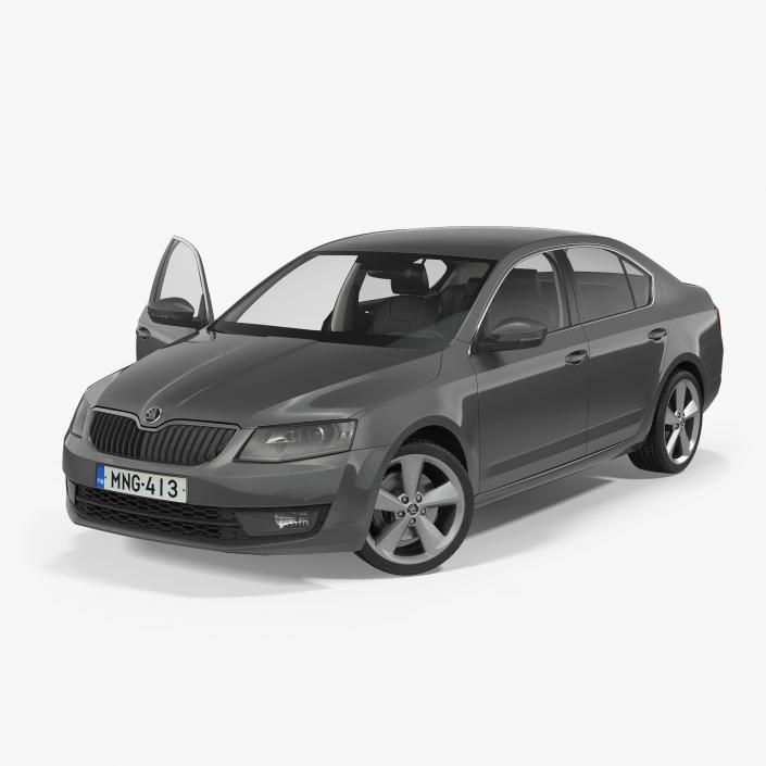 3D model Skoda Octavia 2016 Rigged