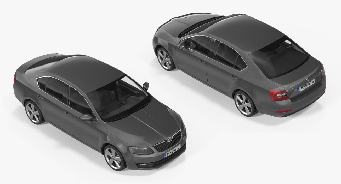 3D model Skoda Octavia 2016 Rigged