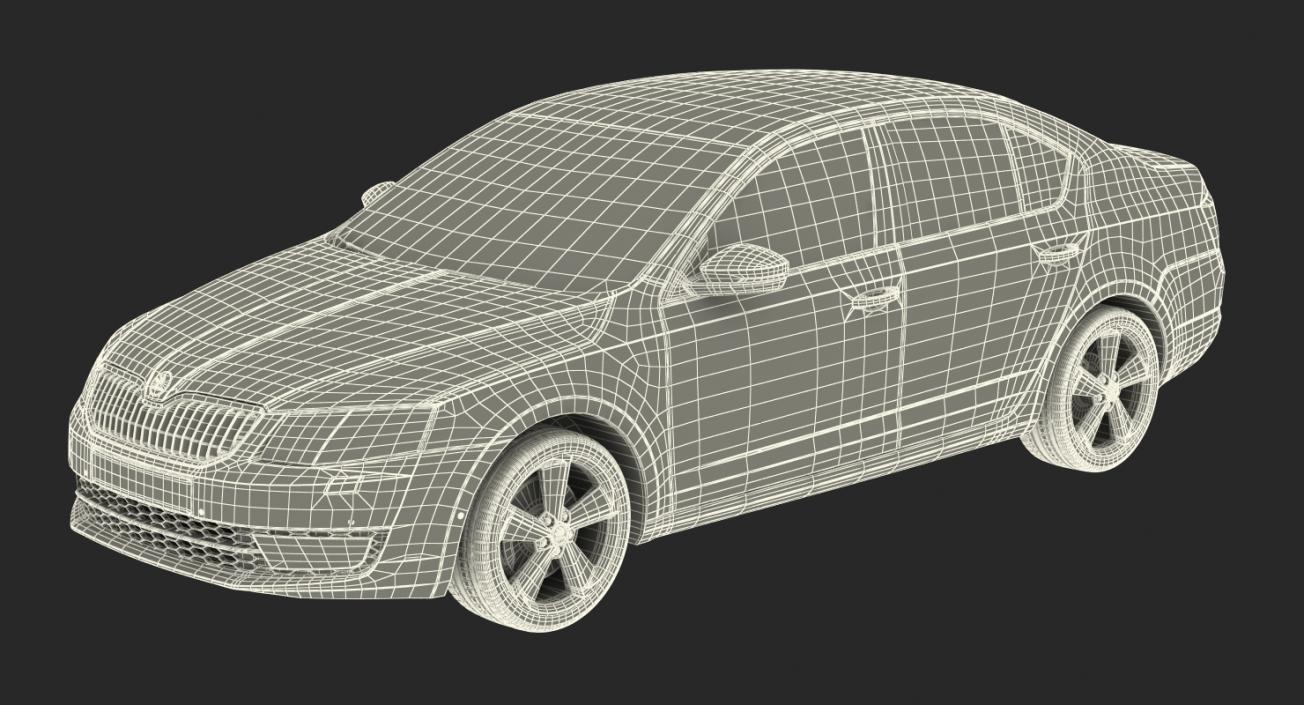 3D model Skoda Octavia 2016 Rigged