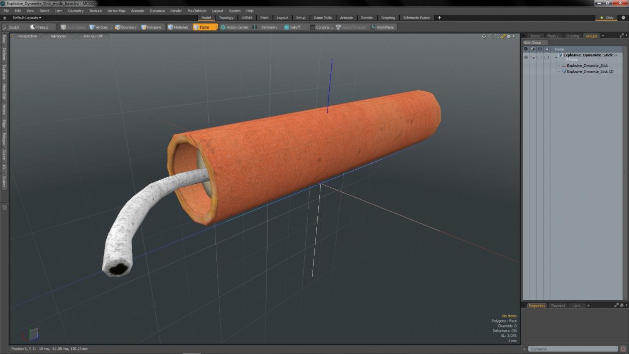 Explosive Dynamite Stick 3D model