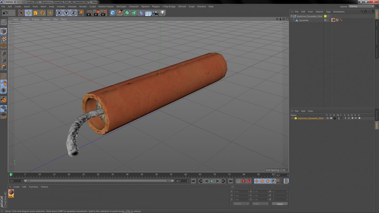 Explosive Dynamite Stick 3D model