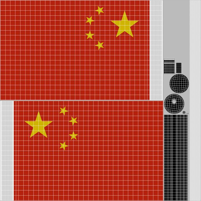 3D model Wall Flag China