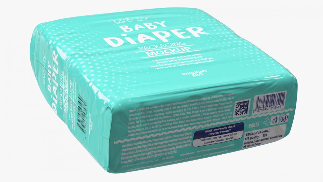 3D model Baby Diapers Package