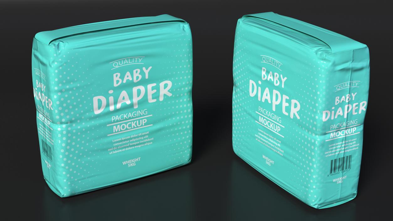 3D model Baby Diapers Package