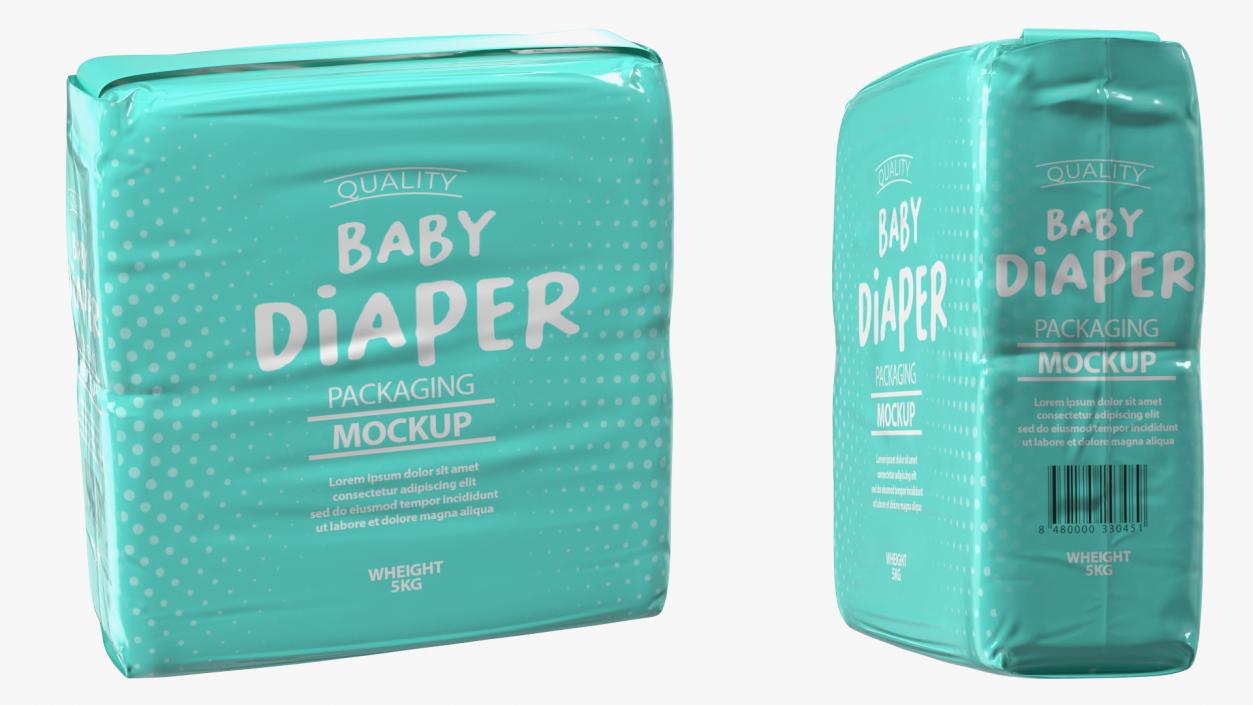 3D model Baby Diapers Package