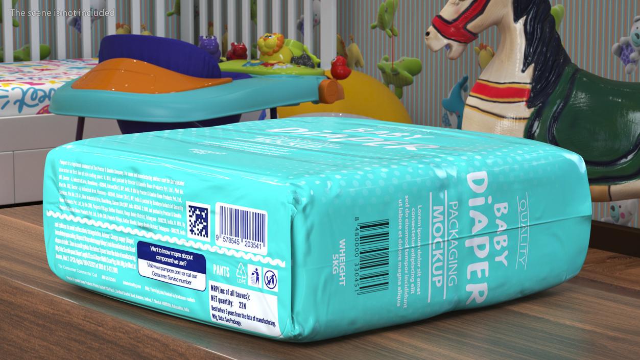 3D model Baby Diapers Package