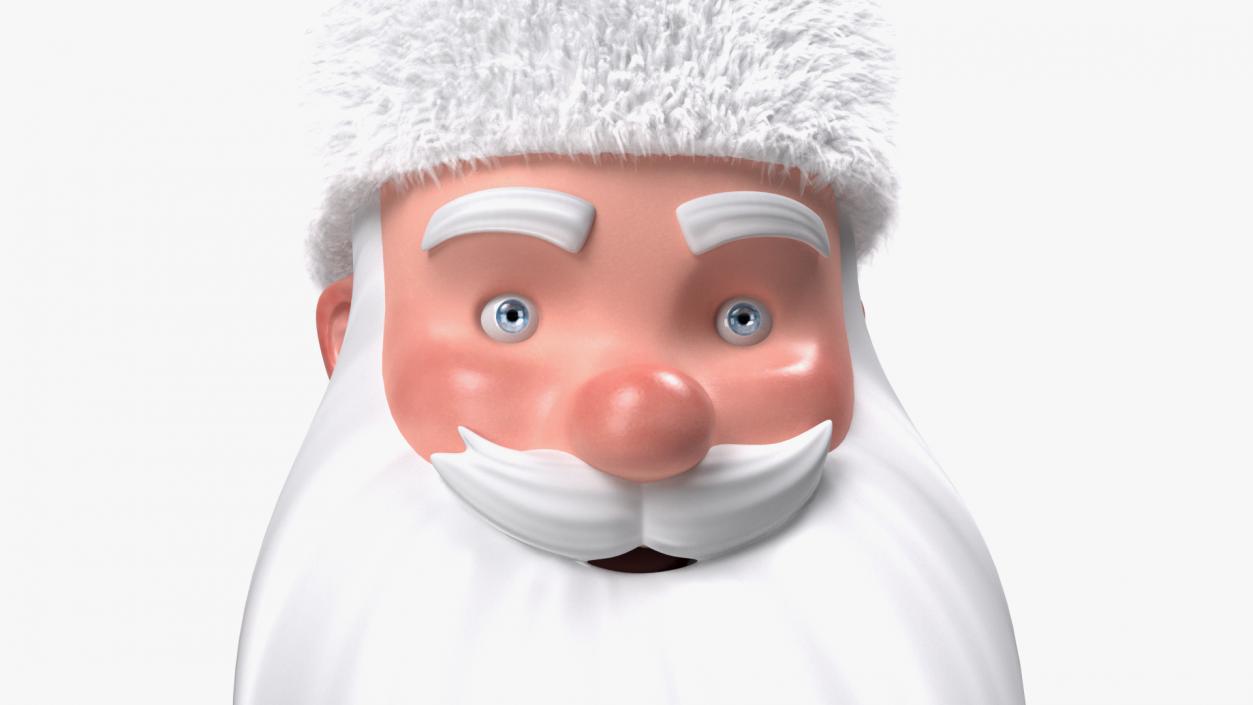 3D model Santa Claus Cartoon Fur Rigged