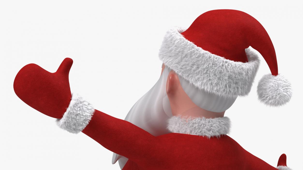 3D model Santa Claus Cartoon Fur Rigged