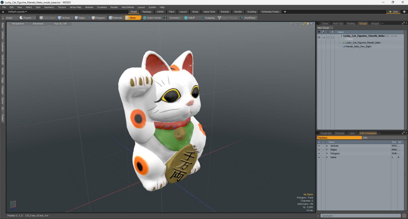 3D model Lucky Cat Figurine Maneki Neko