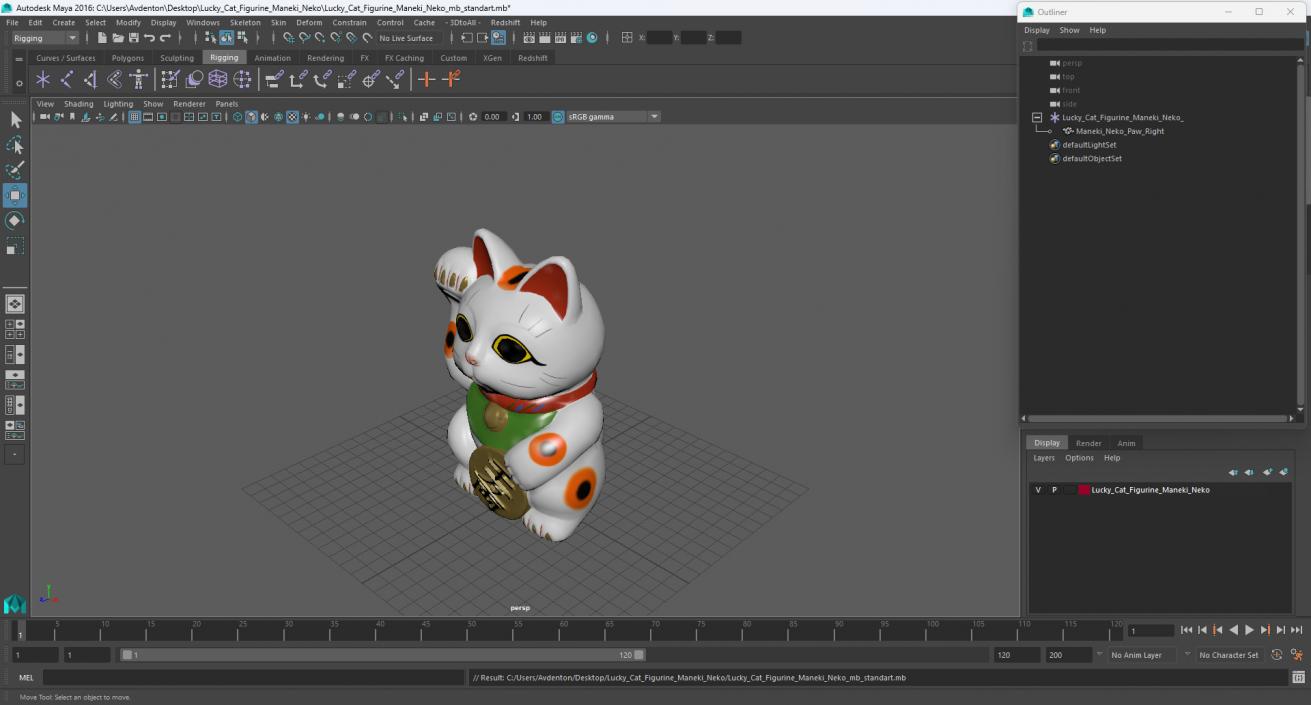 3D model Lucky Cat Figurine Maneki Neko