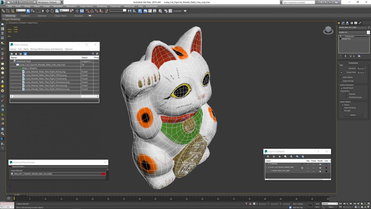 3D model Lucky Cat Figurine Maneki Neko