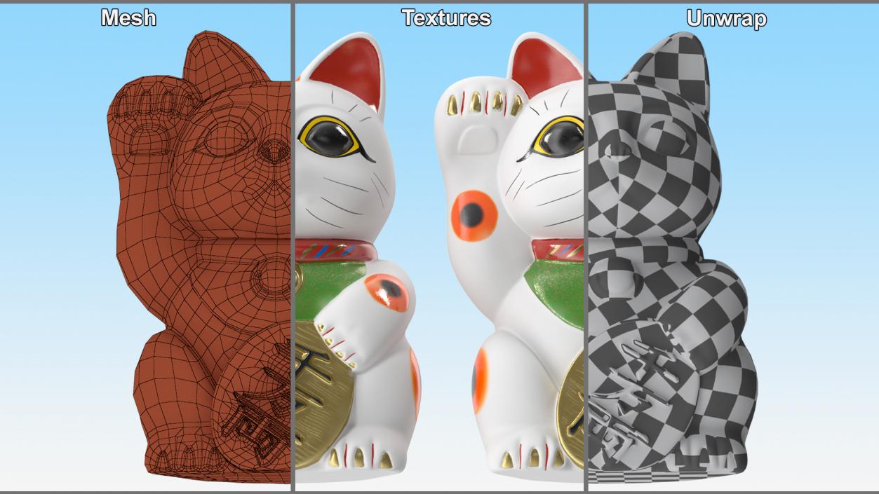 3D model Lucky Cat Figurine Maneki Neko