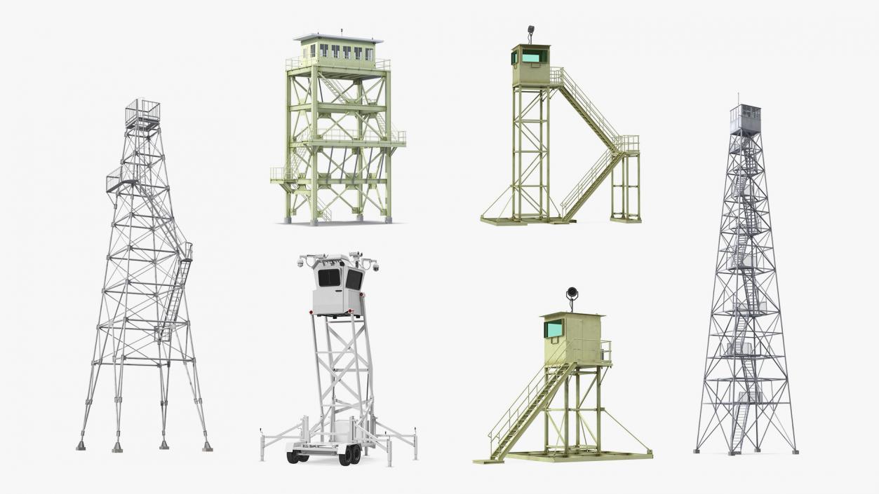 3D model Guard Towers Collection 3