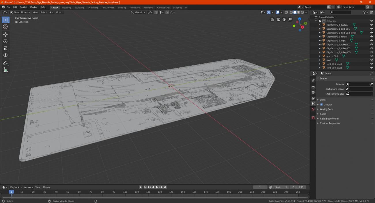 3D model Tesla Giga Nevada Factory