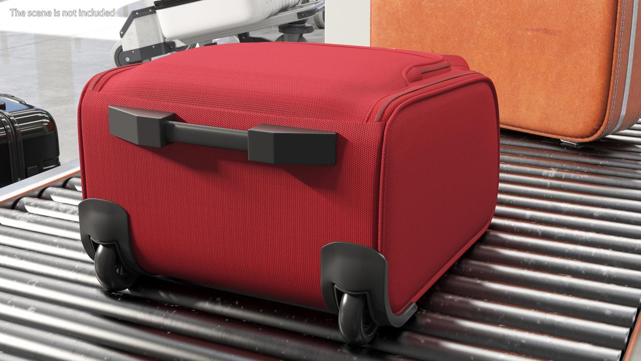 Red Softshell Suitcase 3D