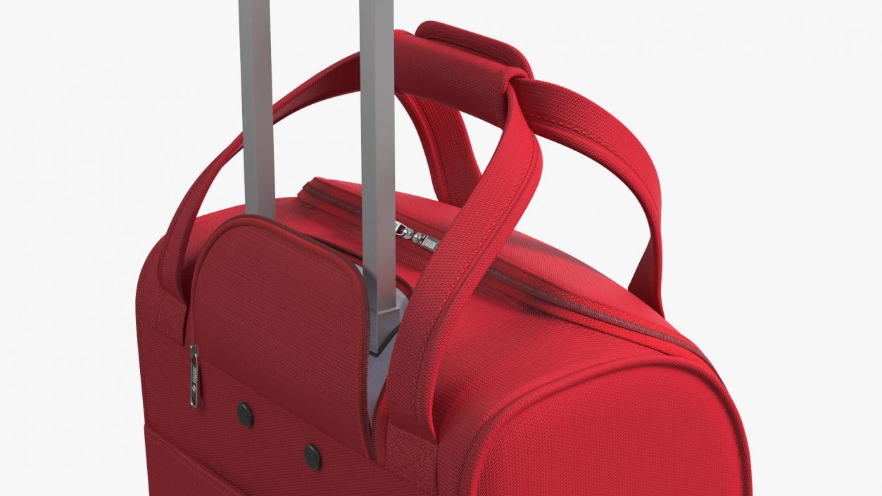 Red Softshell Suitcase 3D