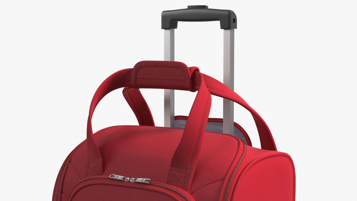 Red Softshell Suitcase 3D