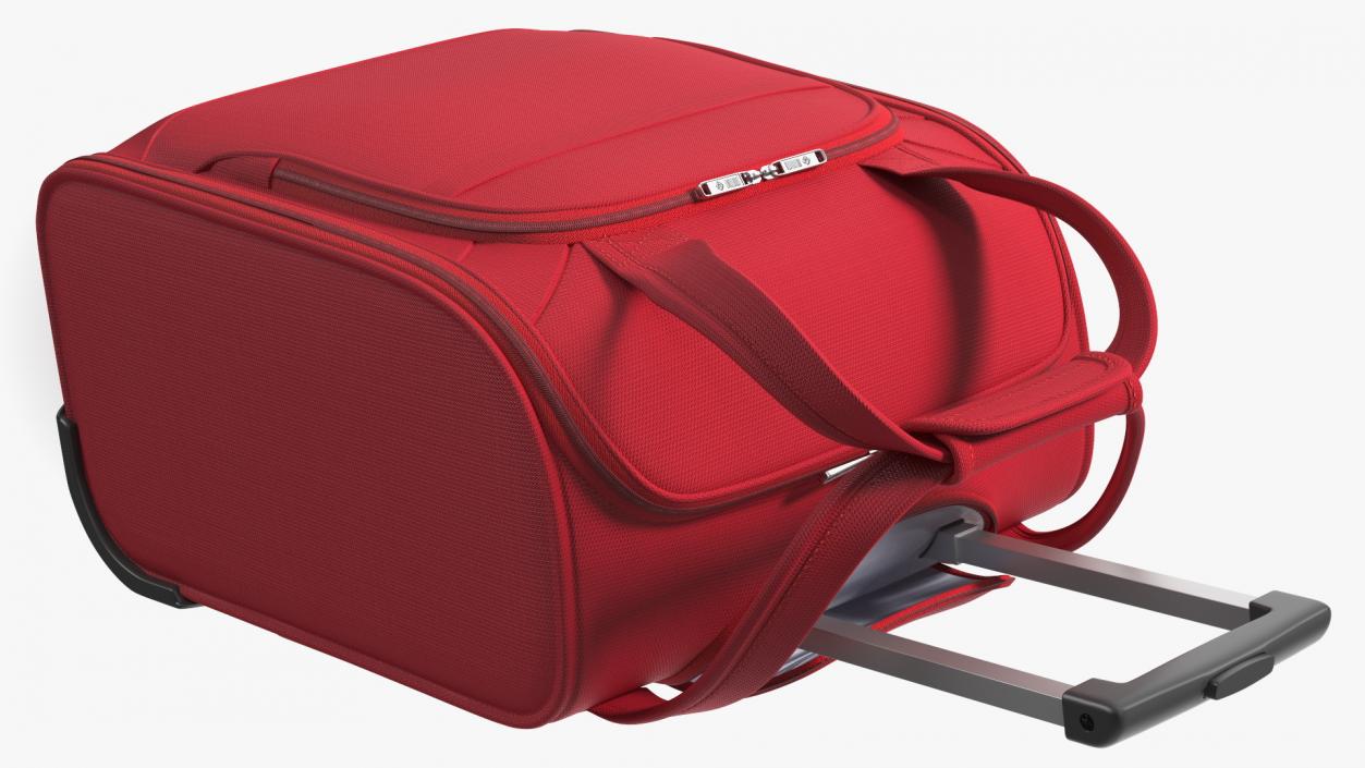 Red Softshell Suitcase 3D