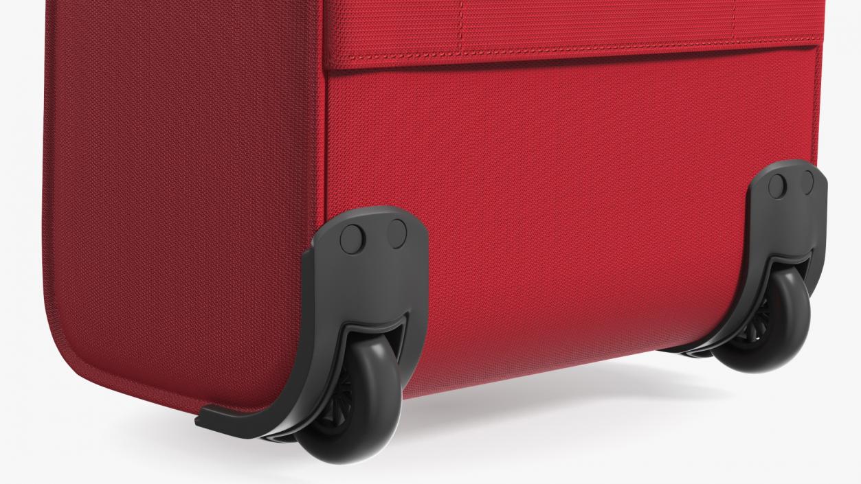 Red Softshell Suitcase 3D