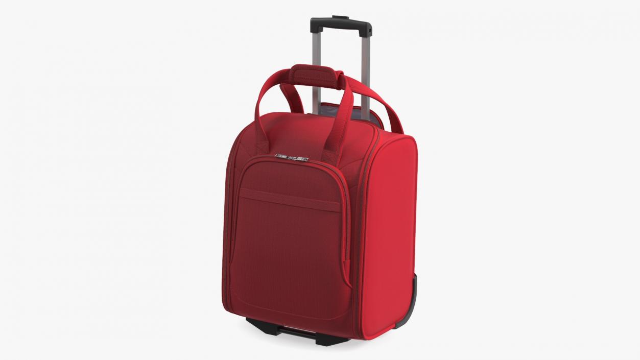 Red Softshell Suitcase 3D