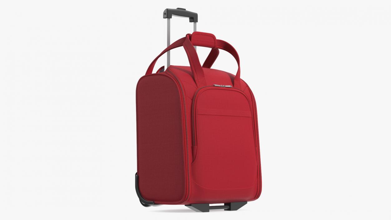 Red Softshell Suitcase 3D