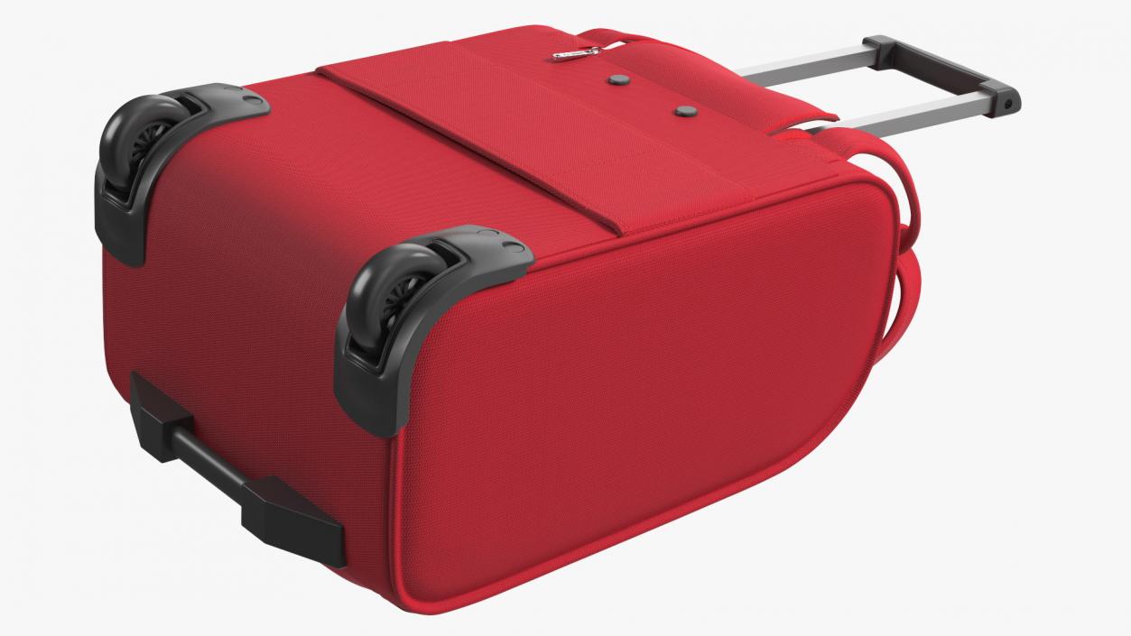 Red Softshell Suitcase 3D